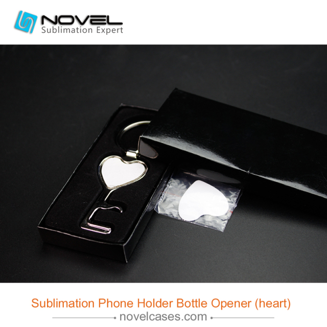 Sublimation phone holder Bottle Opener, Heart Shape