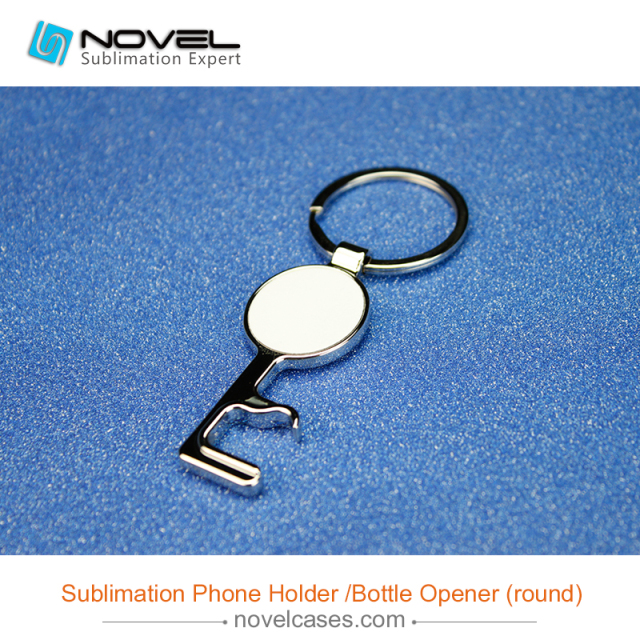 Sublimation phone holder Bottle Opener, Round Shape