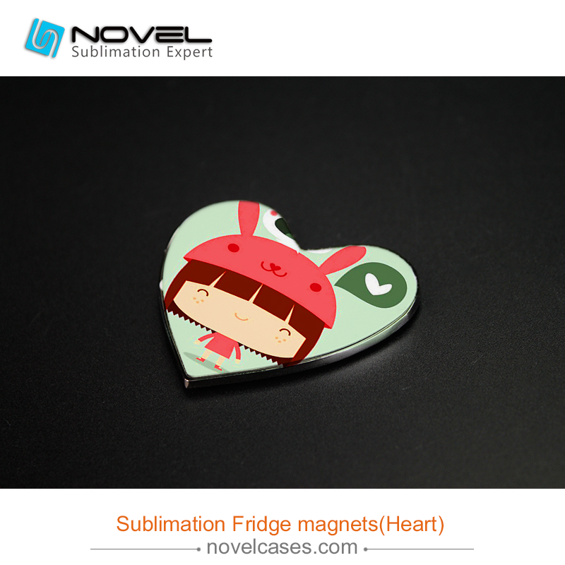 Sublimation Fridge Magnets, heart Shape