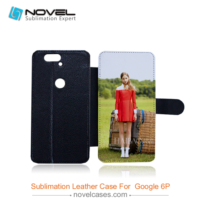 For Google Nexus 6P sublimation pu leather flip phone case , DIY phone case