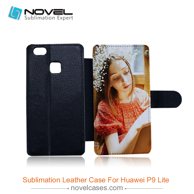 For Huawei P9 Lite PU Leather Flip Cover,DIY phone case