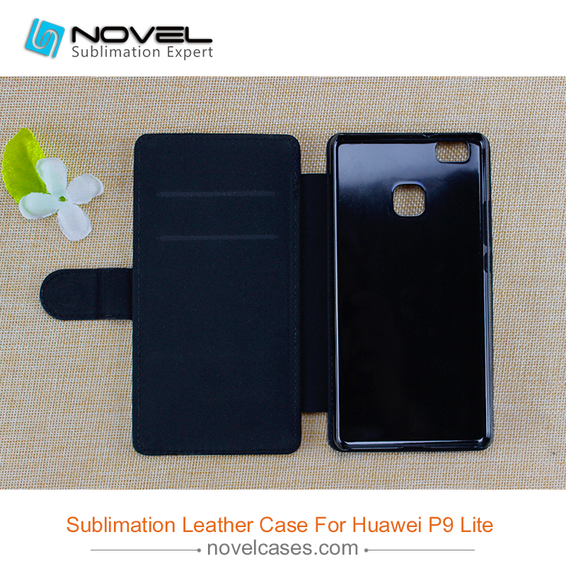 For Huawei P9 Lite PU Leather Flip Cover,DIY phone case