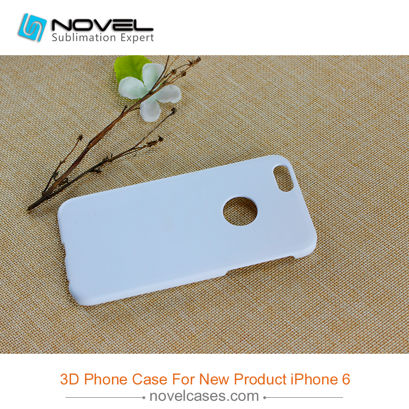 For iPhone 6 (With Round Hole) Sublimation Blank 3D Polymer Phone Case