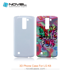 For LG K8 Blank Sublimation 3D Plastic Phone Back Shell Case