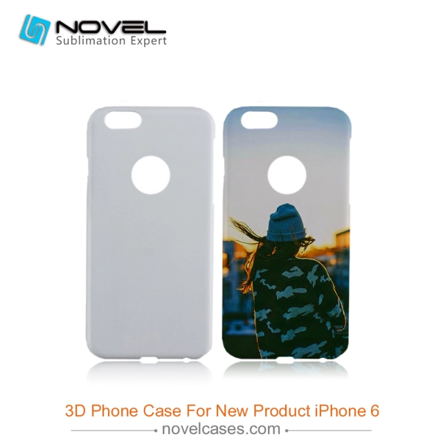 For iPhone 6 (With Round Hole) Sublimation Blank 3D Polymer Phone Case