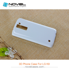 For LG K8 Blank Sublimation 3D Plastic Phone Back Shell Case