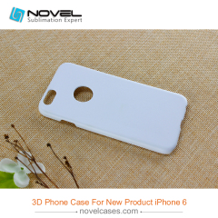 For iPhone 6 (With Round Hole) Sublimation Blank 3D Polymer Phone Case