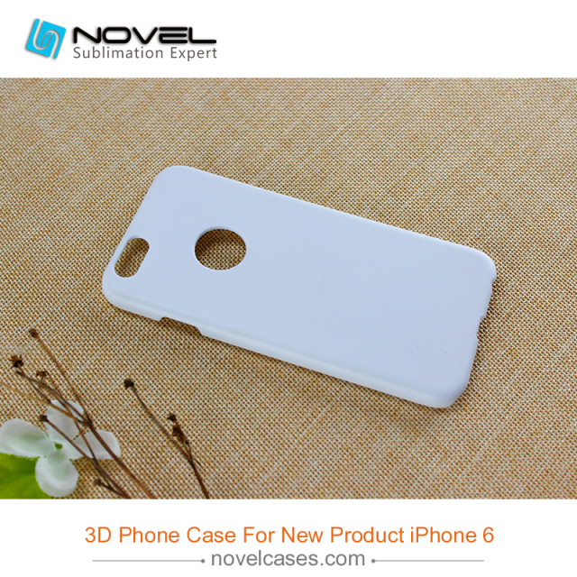 For iPhone 6 (With Round Hole) Sublimation Blank 3D Polymer Phone Case