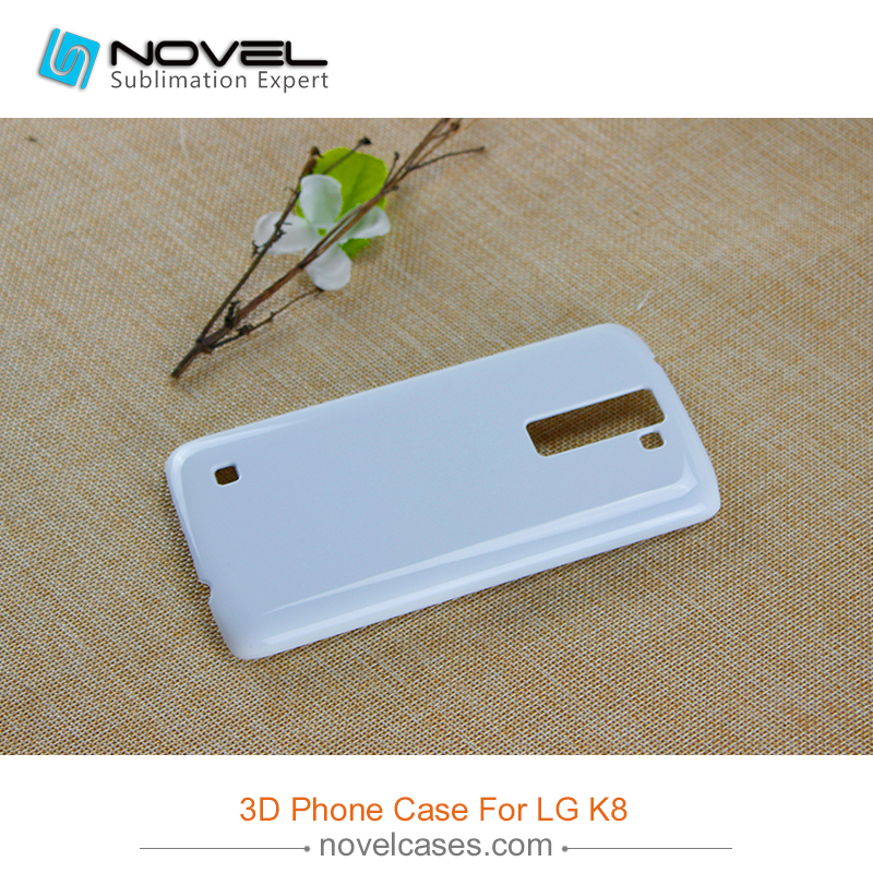 For LG K8 Blank Sublimation 3D Plastic Phone Back Shell Case