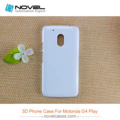 For Moto G4 Play Sublimation 3D Blank Plastic Phone Case