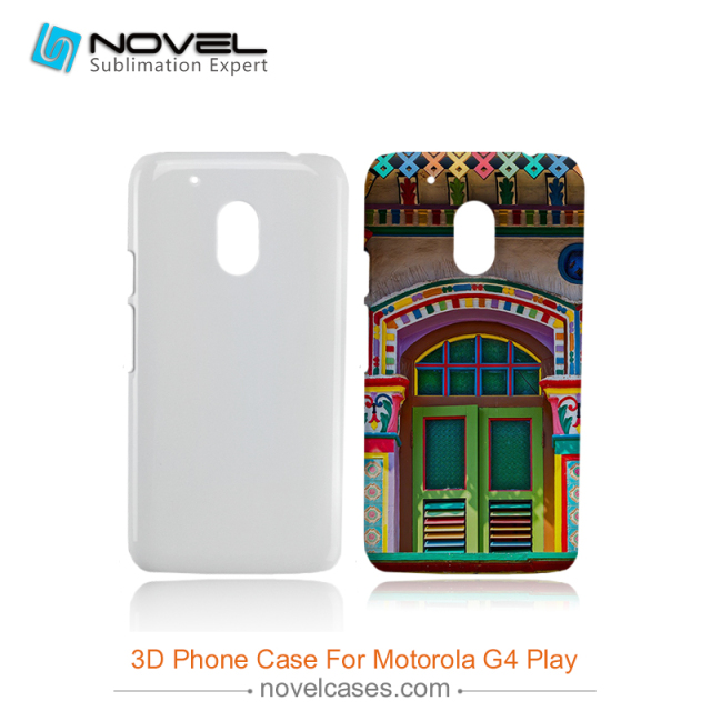 For Moto G4 Play Sublimation 3D Blank Plastic Phone Case