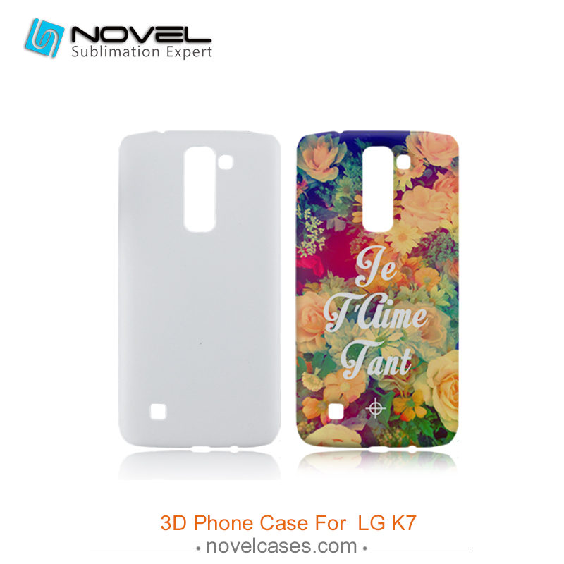 For LG K7 Sublimation 3D plastic phone cover