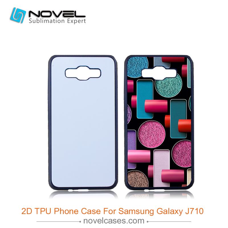 Hot selling Sublimation blank Rubber Phone Case for Sam galaxy J710, J7 2016 Model