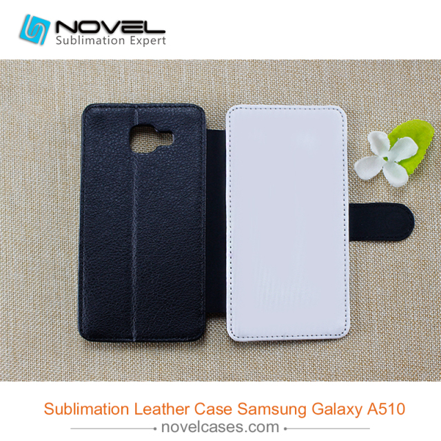 Sublimation flip leather cover for Sam Galaxy A510, Pu leather case