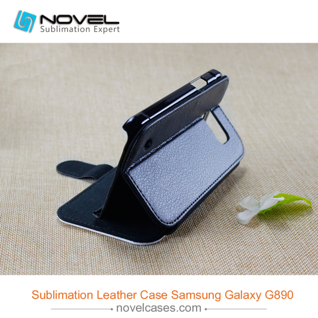 Customized Sublimation Pu Leather Flip Cover for Sam Galaxy G890