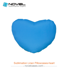 DIY Sublimation Blank linen pillow case, heart-shaped cover