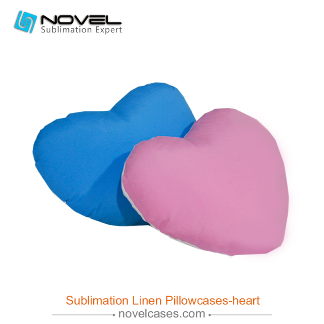 DIY Sublimation Blank linen pillow case, heart-shaped cover