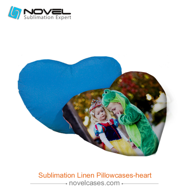 DIY Sublimation Blank linen pillow case, heart-shaped cover