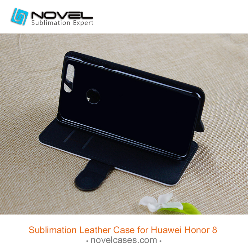 Newest Sublimation pu leather wallet  for Huawei Hornor 8