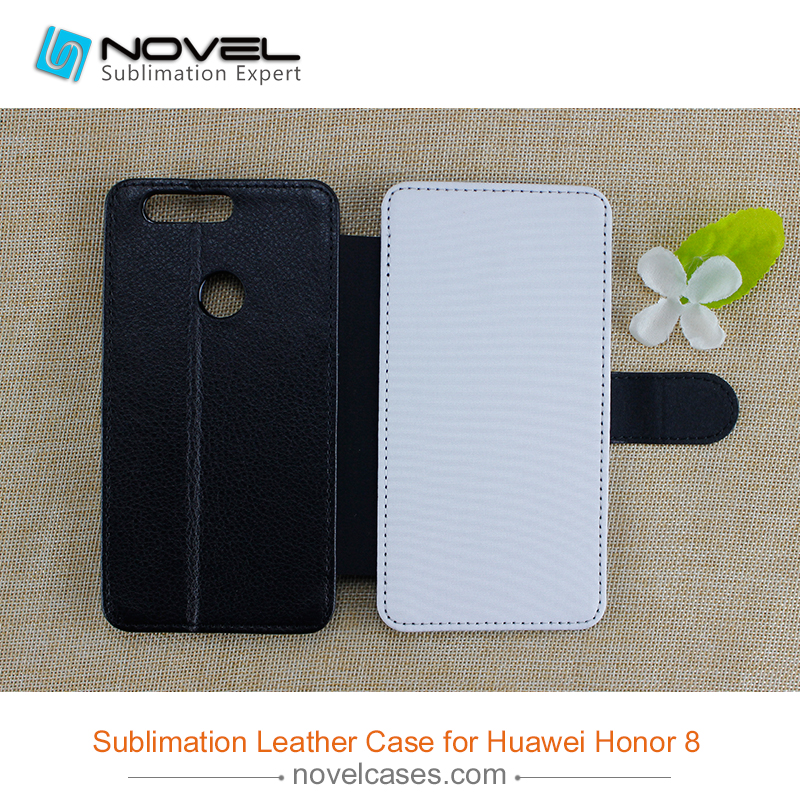 Newest Sublimation pu leather wallet  for Huawei Hornor 8