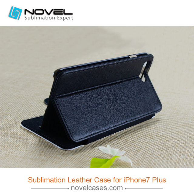 High quality Sublimation flip leather cover  for Iphone 7 plus