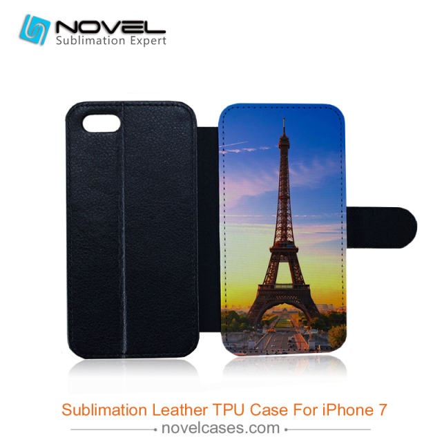 Sublimation flip leather cover for iphone 7/8