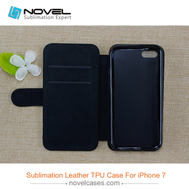 Sublimation flip leather cover for iphone 7/8