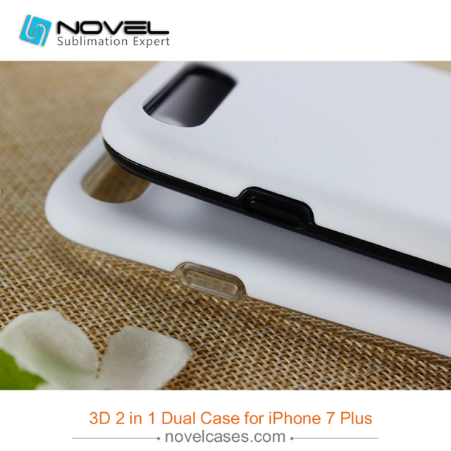 For iPhone 7/8 Plus DIY Sublimation 3D 2IN1 Mobile Phone Shell