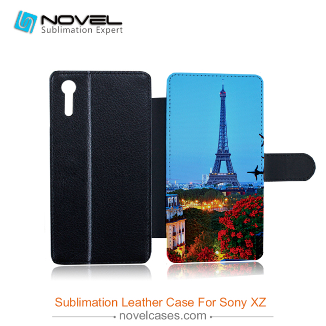 Best Seller sublimation phone wallet for Sony Xperia XZ, pu leather phone case