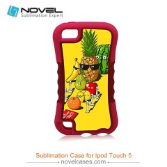 For Ipod Touch 5/6  2D Sublimation heavy duty 2 in 1 Phone Case