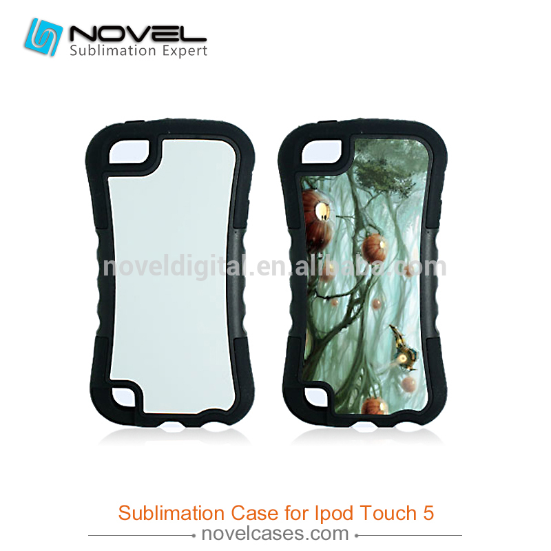 For Ipod Touch 5/6  2D Sublimation heavy duty 2 in 1 Phone Case