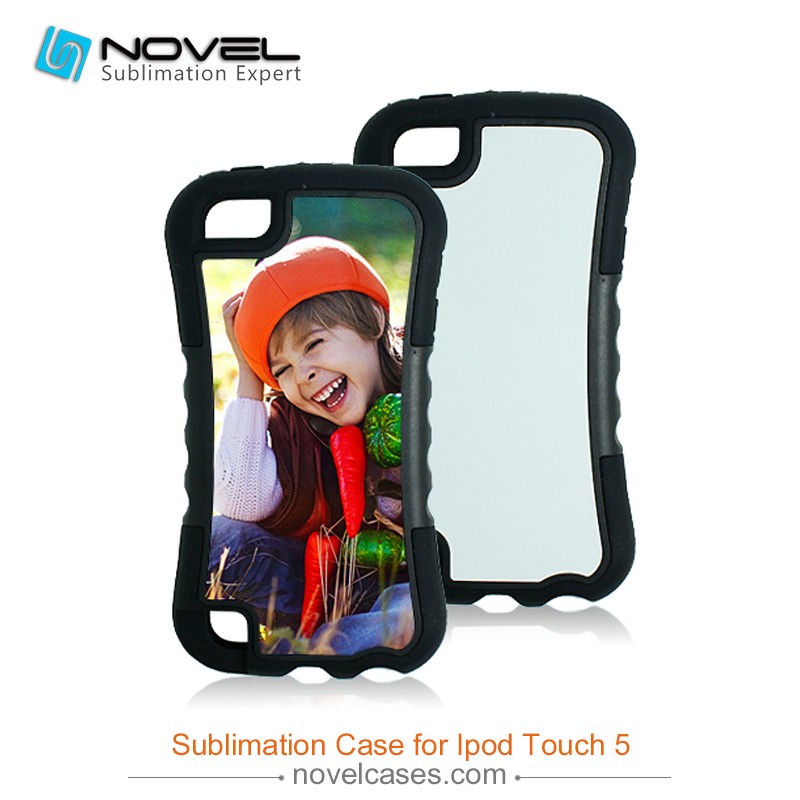 For Ipod Touch 5/6  2D Sublimation heavy duty 2 in 1 Phone Case