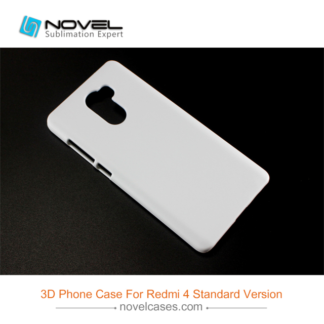 For Xiaomi Redmi 4 Standard Version Plastic 3D Sublimation Mobile Phone Cover