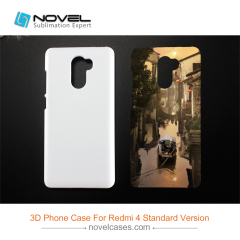 For Xiaomi Redmi 4 Standard Version Plastic 3D Sublimation Mobile Phone Cover