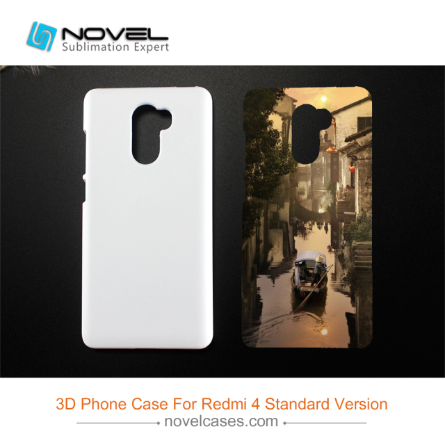 For Xiaomi Redmi 4 Standard Version Plastic 3D Sublimation Mobile Phone Cover