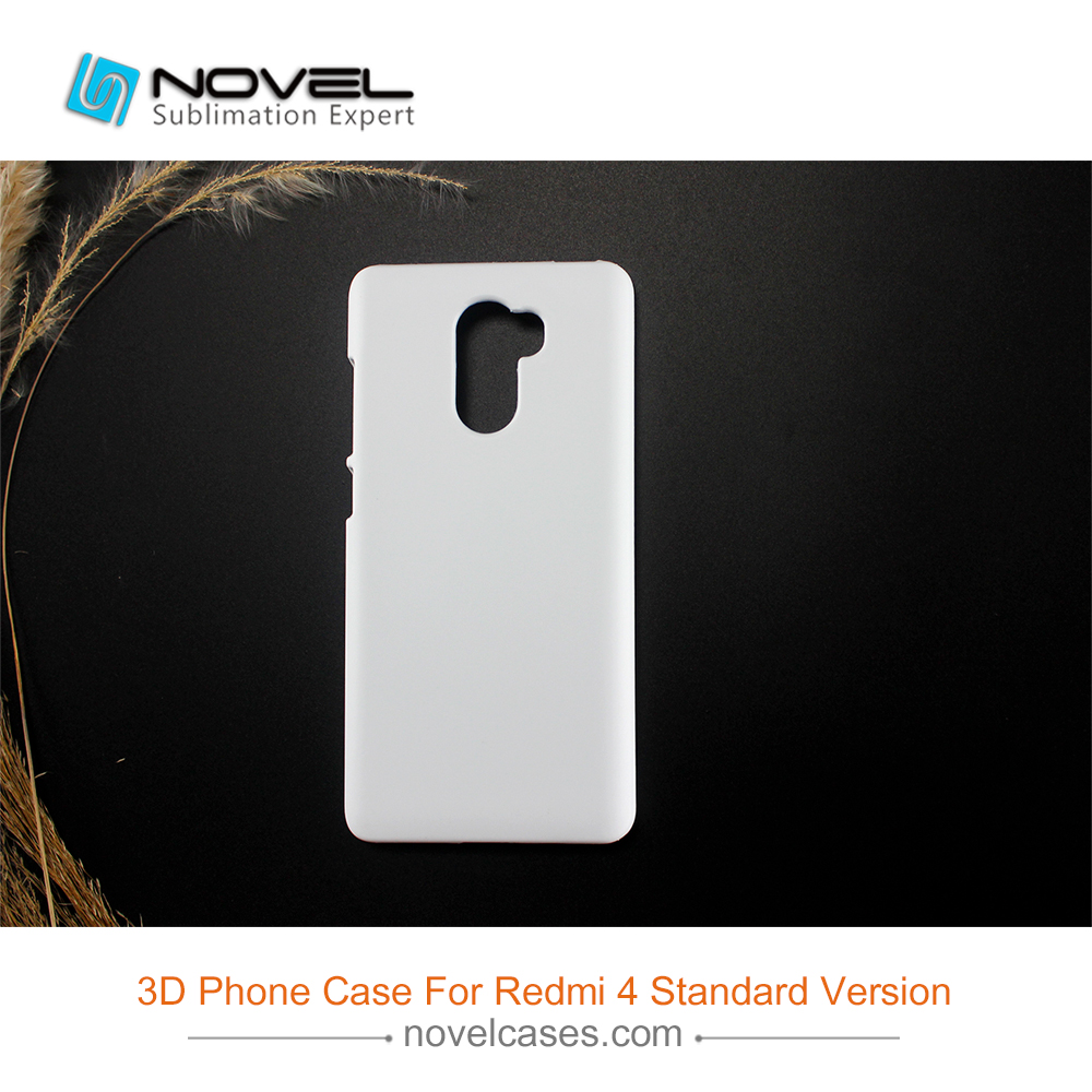 For Xiaomi Redmi 4 Standard Version Plastic 3D Sublimation Mobile Phone Cover