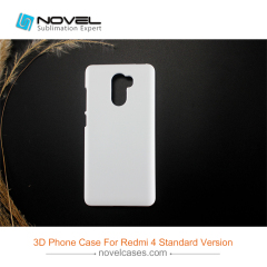 For Xiaomi Redmi 4 Standard Version Plastic 3D Sublimation Mobile Phone Cover
