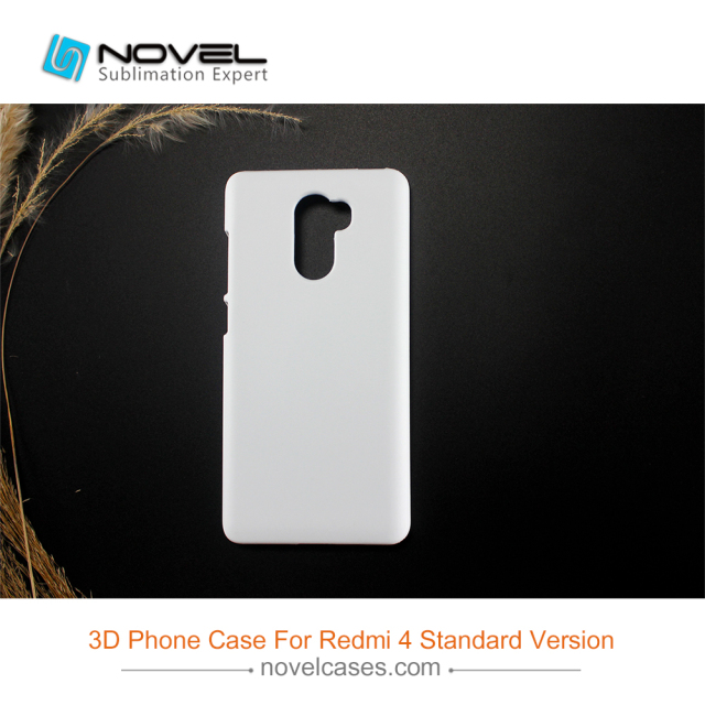 For Xiaomi Redmi 4 Standard Version Plastic 3D Sublimation Mobile Phone Cover