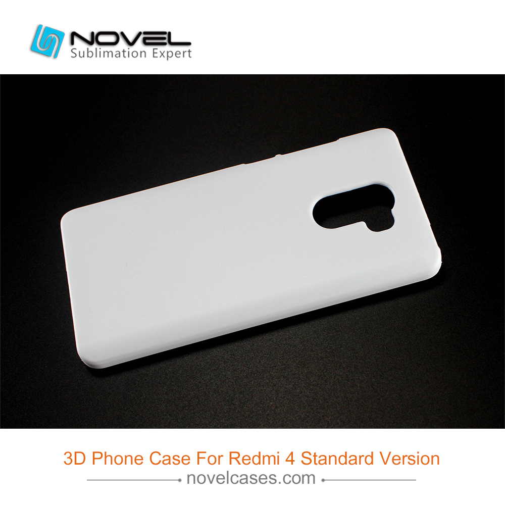 For Xiaomi Redmi 4 Standard Version Plastic 3D Sublimation Mobile Phone Cover