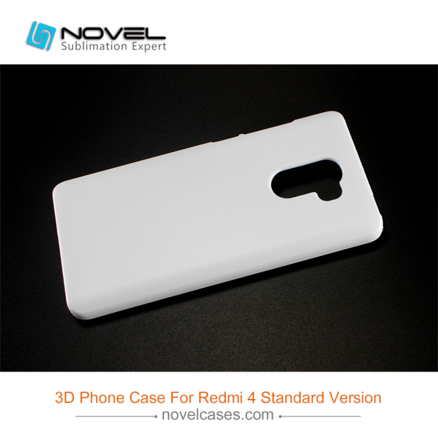 For Xiaomi Redmi 4 Standard Version Plastic 3D Sublimation Mobile Phone Cover