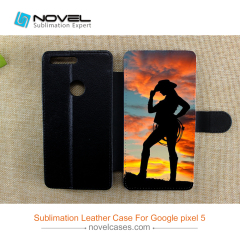 Customized Sublimation PU Leather Wallet for Google Pixel 5''