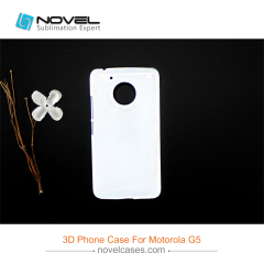 For Moto-Rola G5 Sublimation Blank 3D Plastic Phone Cover