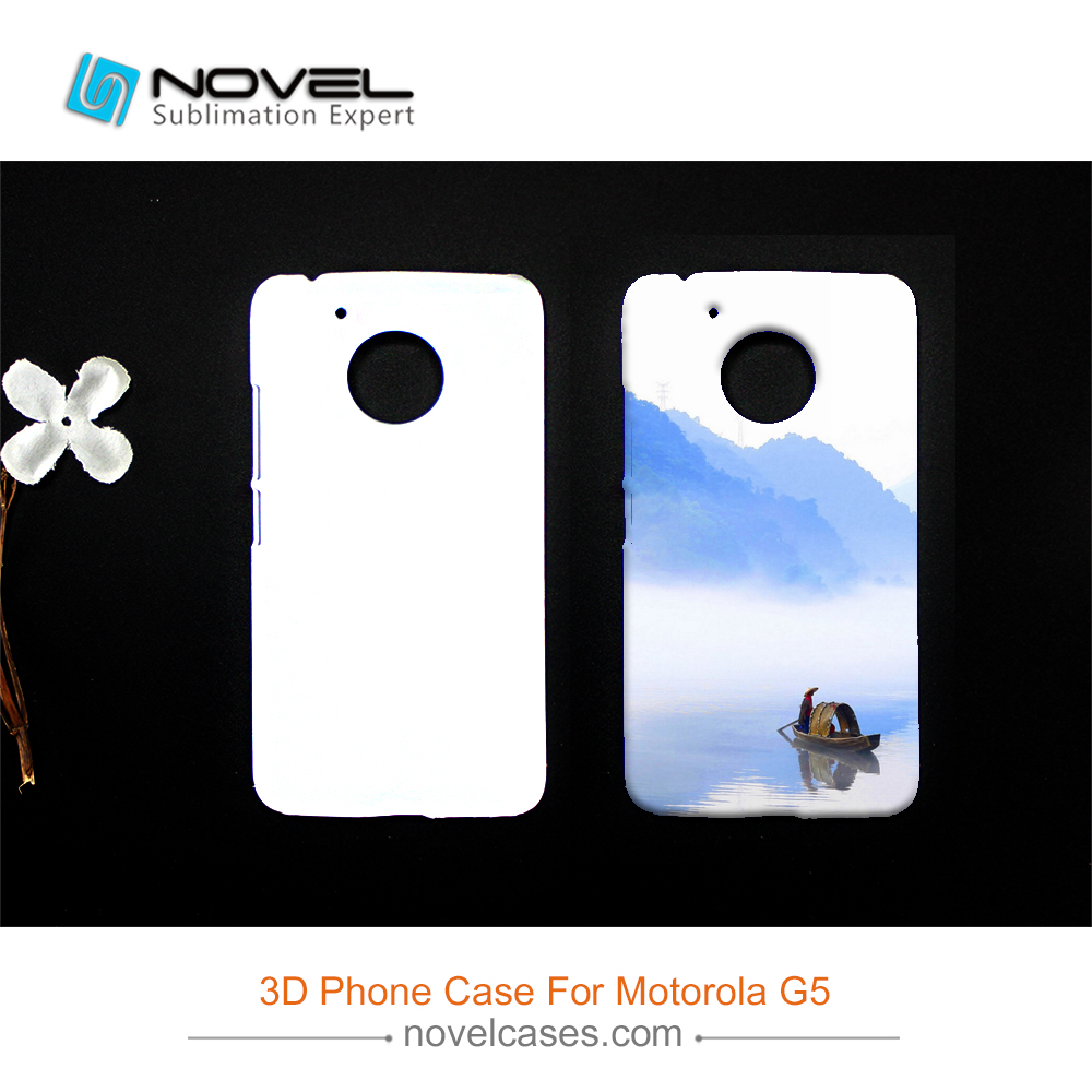 For Moto-Rola G5 Sublimation Blank 3D Plastic Phone Cover