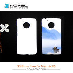 For Moto-Rola G5 Sublimation Blank 3D Plastic Phone Cover