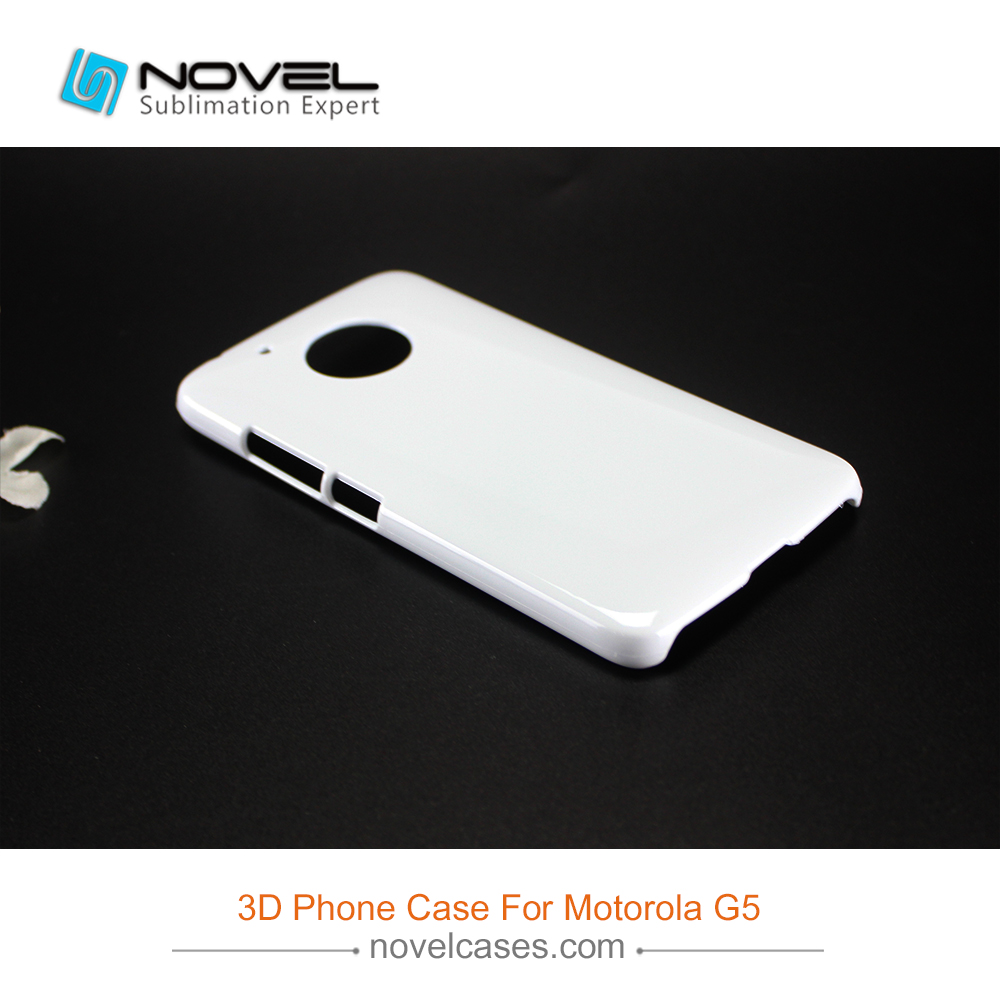 For Moto-Rola G5 Sublimation Blank 3D Plastic Phone Cover
