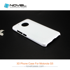 For Moto-Rola G5 Sublimation Blank 3D Plastic Phone Cover