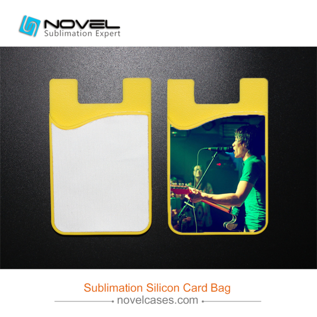 Popular Sublimation Silicone Card Holder, Phone Back Card Holder