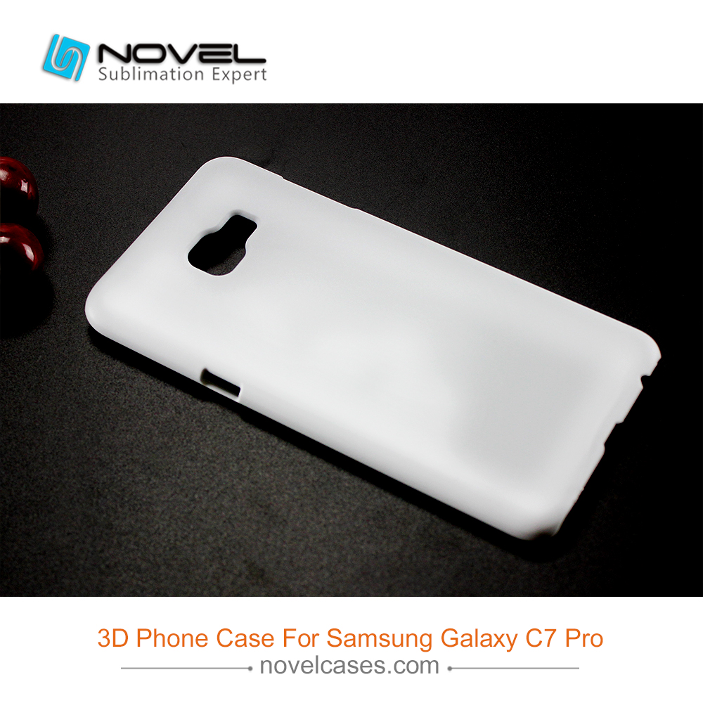 For Galaxy C7 Pro Sublimation 3D Blank Plastic Phone Case