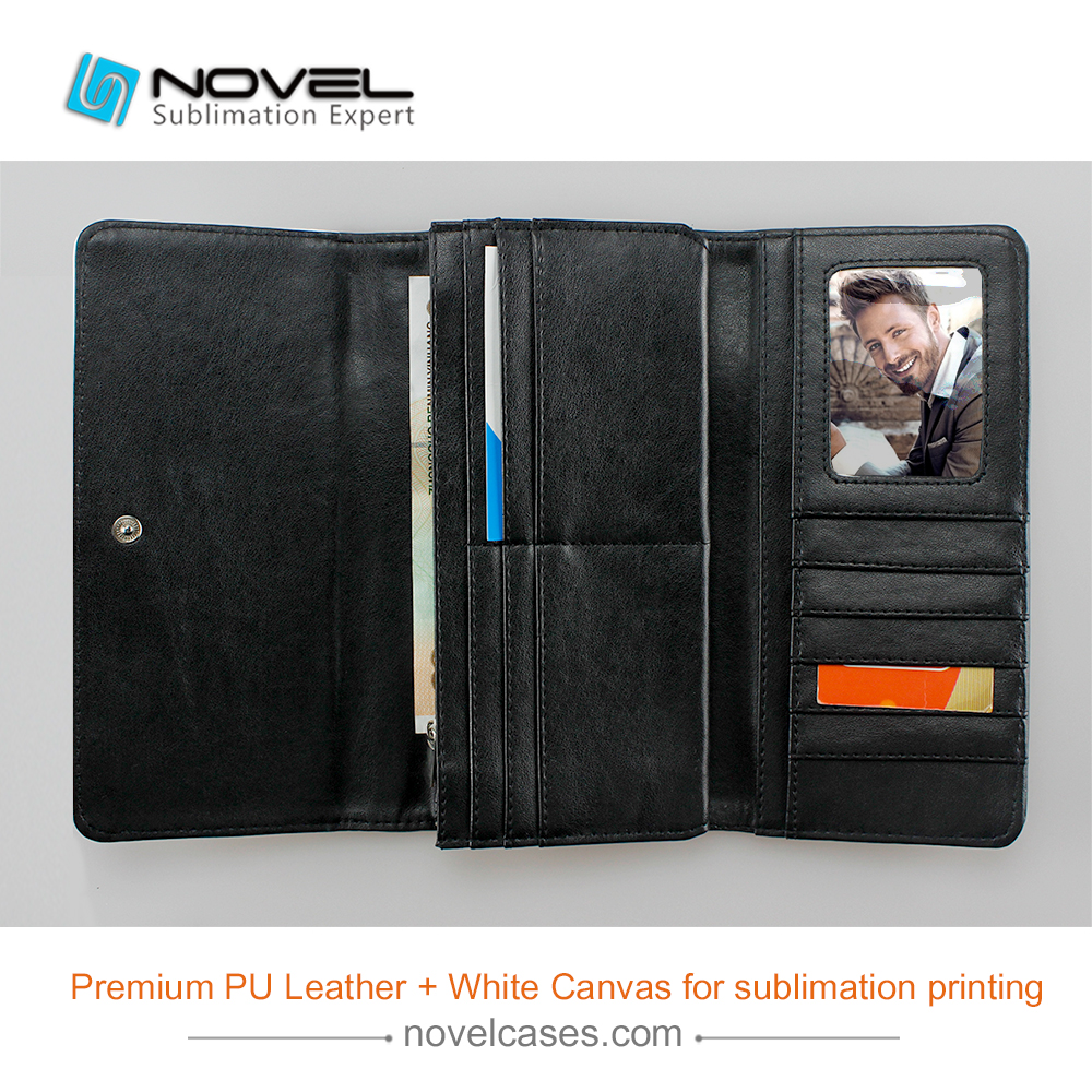 Premium PU Leather Tri-Fold Wallet For Women With Blank Canvas For Sublimation Printing