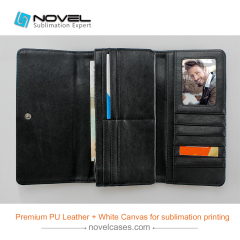 Premium PU Leather Tri-Fold Wallet For Women With Blank Canvas For Sublimation Printing